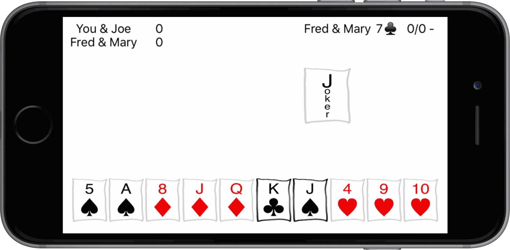 500 card game screenshot